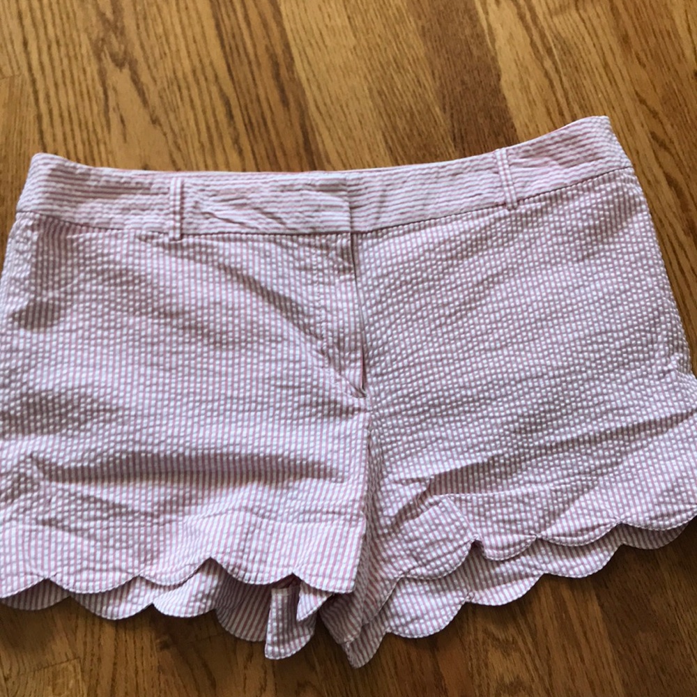 Seersucker, Scalloped Shorts